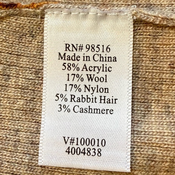 Coldwater Creek Wool, Cashmere, Rabbit Blend Fall Leaves Cardigan Sweater Sz M - Picture 6 of 12